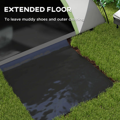 3000mm Waterproof 2 Man Camping Tent, Sewn-in Groundsheet, Carry Bag, Grey Green Camping Tents at Gallery Canada