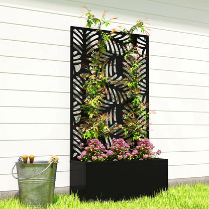 Metal Garden Bed With Trellis, Freestanding Or Wall Mounted Galvanized Planter Boxes at Gallery Canada