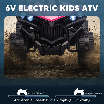 6V Kids ATV, 4 Wheeler Electric Ride on Car, Pink Electric Toy Cars at Gallery Canada