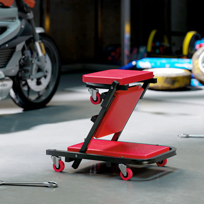 Automotive Z Creeper Seat, 330 lbs Rolling Garage Mechanic Creeper Stool, Red Automotive at Gallery Canada