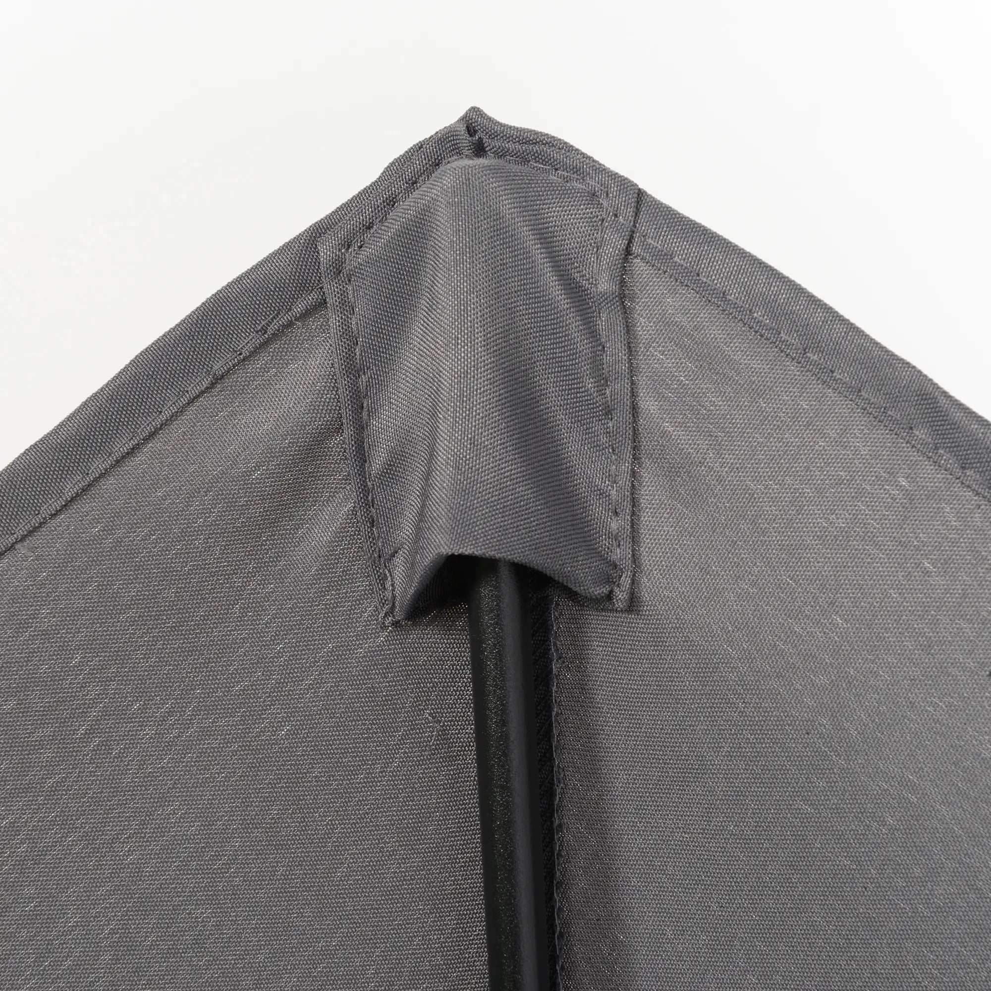 6.6FT Outdoor Patio Umbrella, 6 Solid Ribs, Dark Grey Patio Umbrellas at Gallery Canada