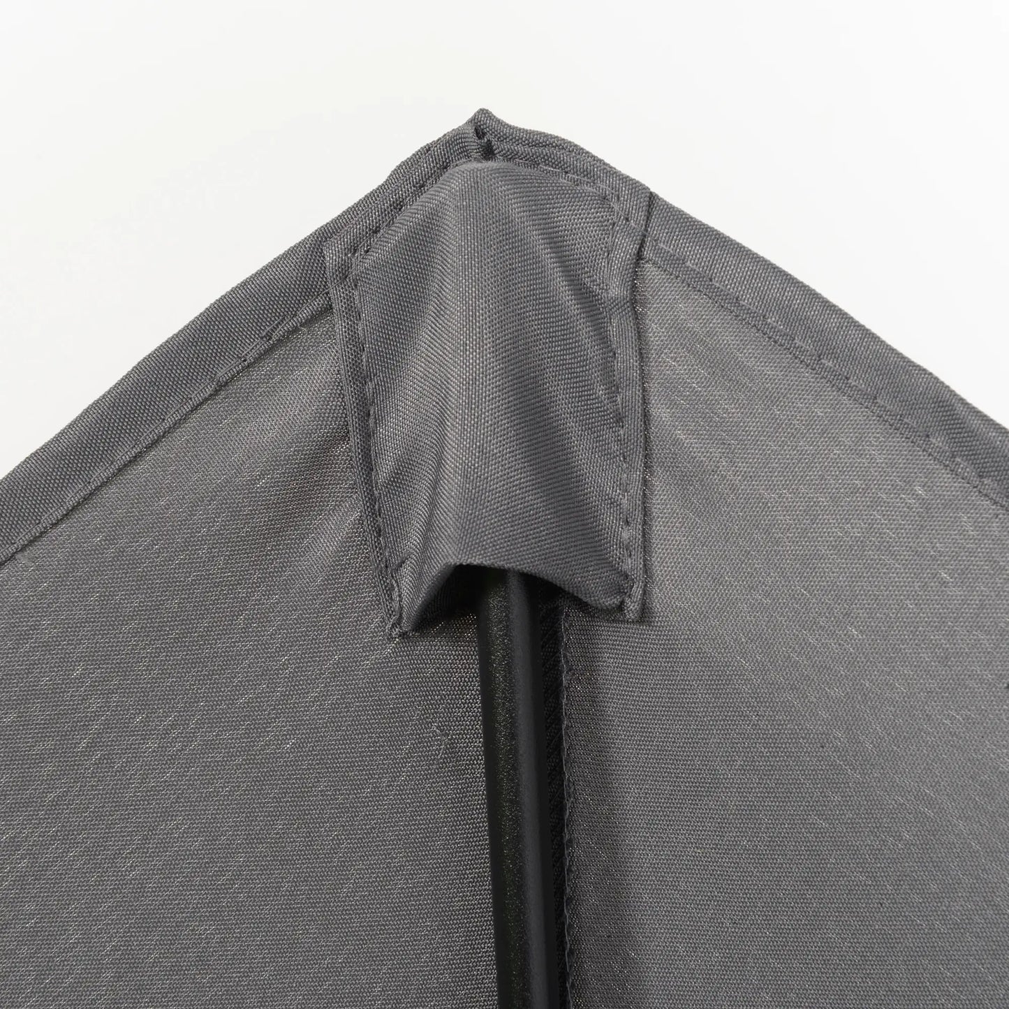 6.6FT Outdoor Patio Umbrella, 6 Solid Ribs, Dark Grey Patio Umbrellas at Gallery Canada
