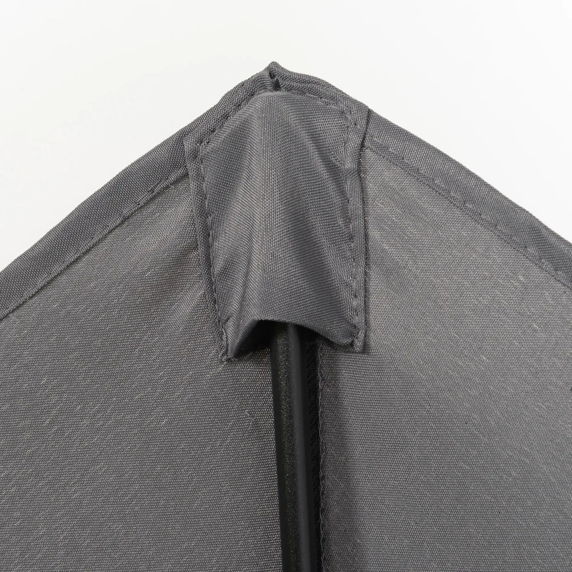 6.6FT Outdoor Patio Umbrella, 6 Solid Ribs, Dark Grey Patio Umbrellas at Gallery Canada