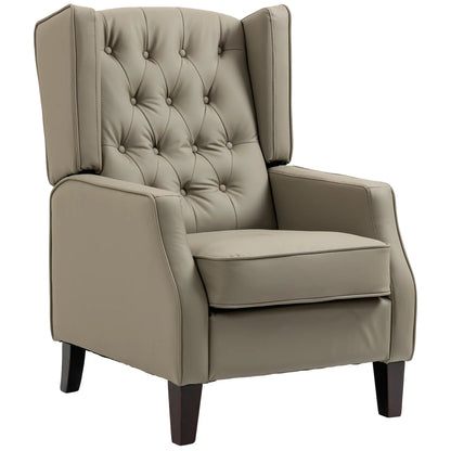 Faux Leather Armchair, Modern Accent Chair, Thick Padding, Khaki Accent Chairs Khaki at Gallery Canada