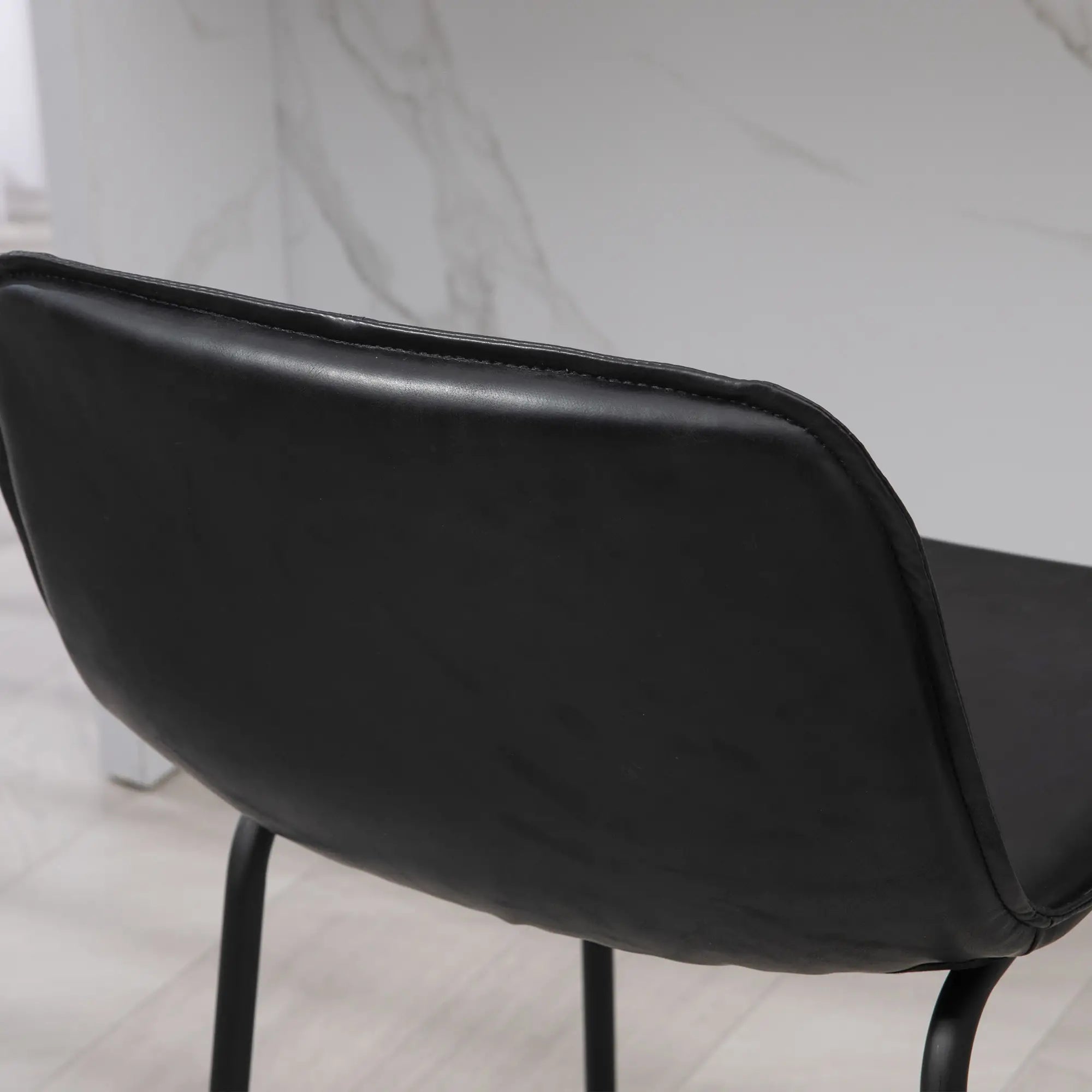 Bar Stools Set of 2, Upholstered Counter Height Bar Chairs, Kitchen Stools with Steel Legs Bar Stools at Gallery Canada