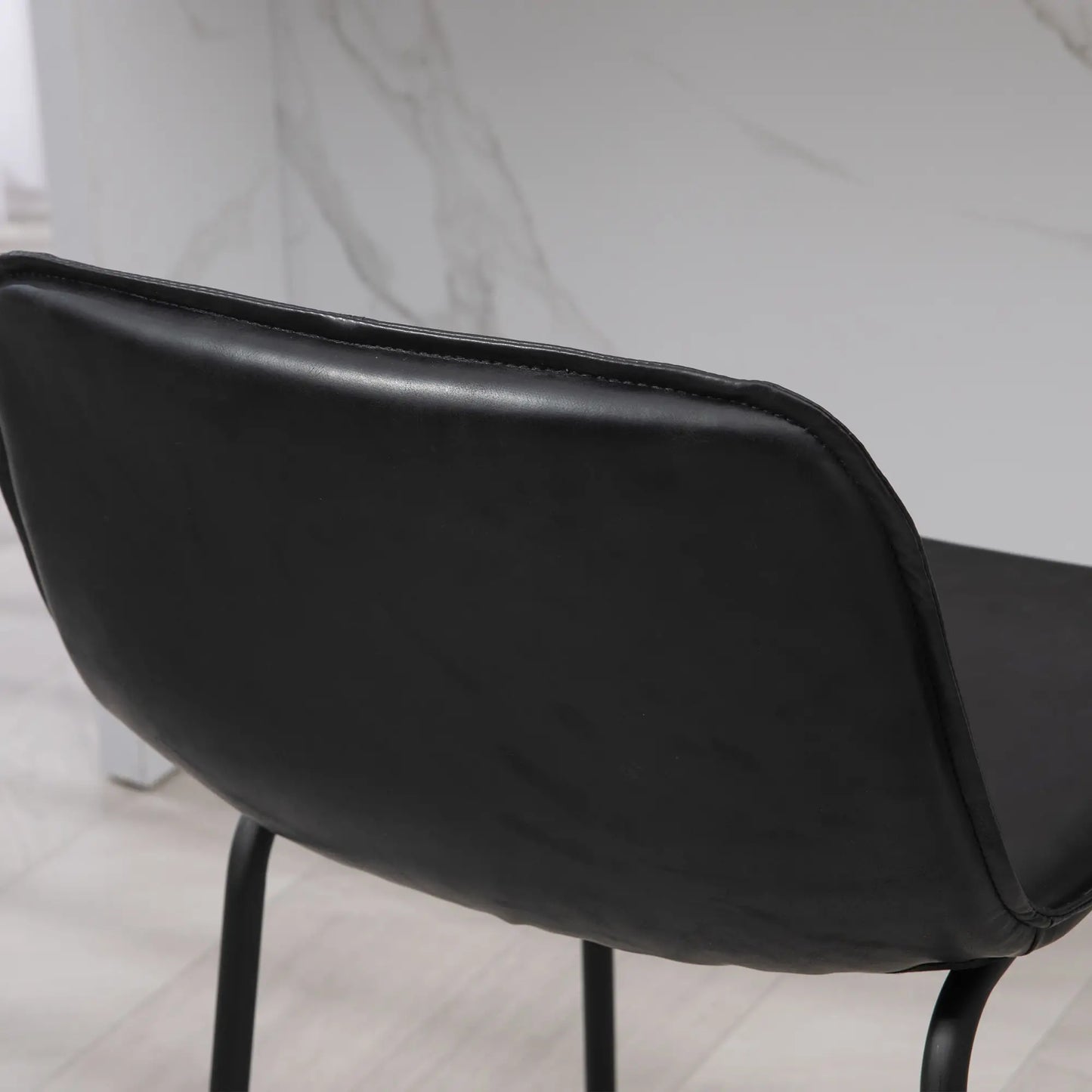 Bar Stools Set of 2, Upholstered Counter Height Bar Chairs, Kitchen Stools with Steel Legs Bar Stools at Gallery Canada