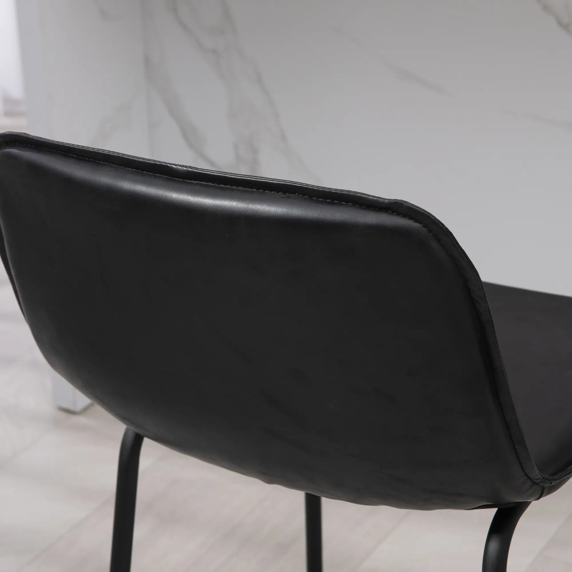 Bar Stools Set of 2, Upholstered Counter Height Bar Chairs, Kitchen Stools with Steel Legs Bar Stools at Gallery Canada