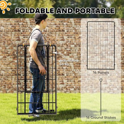 16 Panels Dog Playpen, Portable, for Large Dogs, 47" Height Houses, Kennels & Pens at Gallery Canada