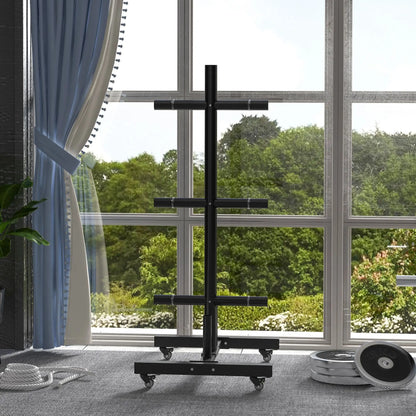 Weight Plate Rack, Holder for 2 Inch Plates and Bars, 440 Lbs Capacity More-Strength Training Equipment at Gallery Canada