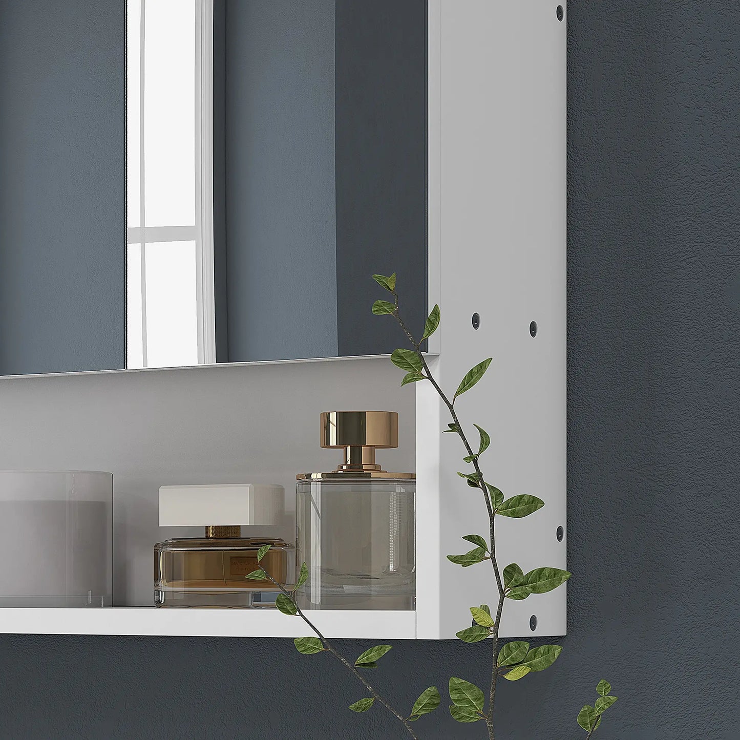 Wall Mounted Medicine Cabinet with Mirror, Adjustable Shelves, White Mirror Medicine Cabinets at Gallery Canada