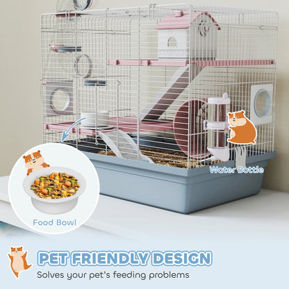 3-Tier Hamster Cage With Exercise Wheel, Food Bowl, Water Bottle Hamster Cages at Gallery Canada