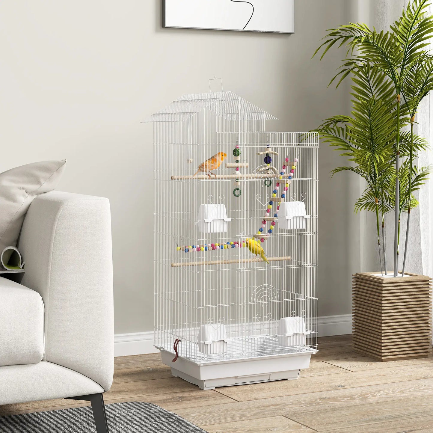 39" Bird Cage for Budgie, Cockatiel, Conure, Small Birds Bird Cages at Gallery Canada
