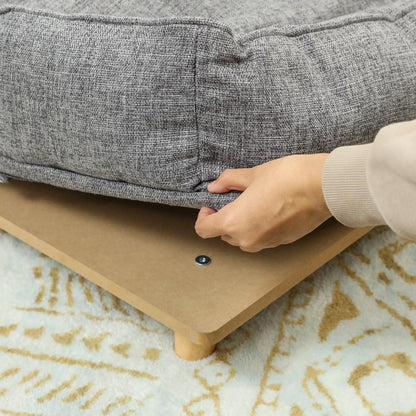 Washable Dog Sofa for Large Dogs, Elevated Pet Couch, Dark Grey Dog Sofas at Gallery Canada