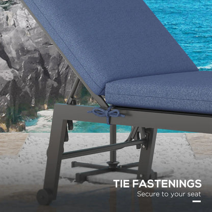 2-Piece Patio Chair Cushion Set, Indoor Outdoor, Blue Patio Chair Cushions at Gallery Canada