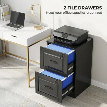 2 Drawer File Cabinet With Lock, Vertical Filing Cabinet, Black Office Cabinets & Cupboards at Gallery Canada