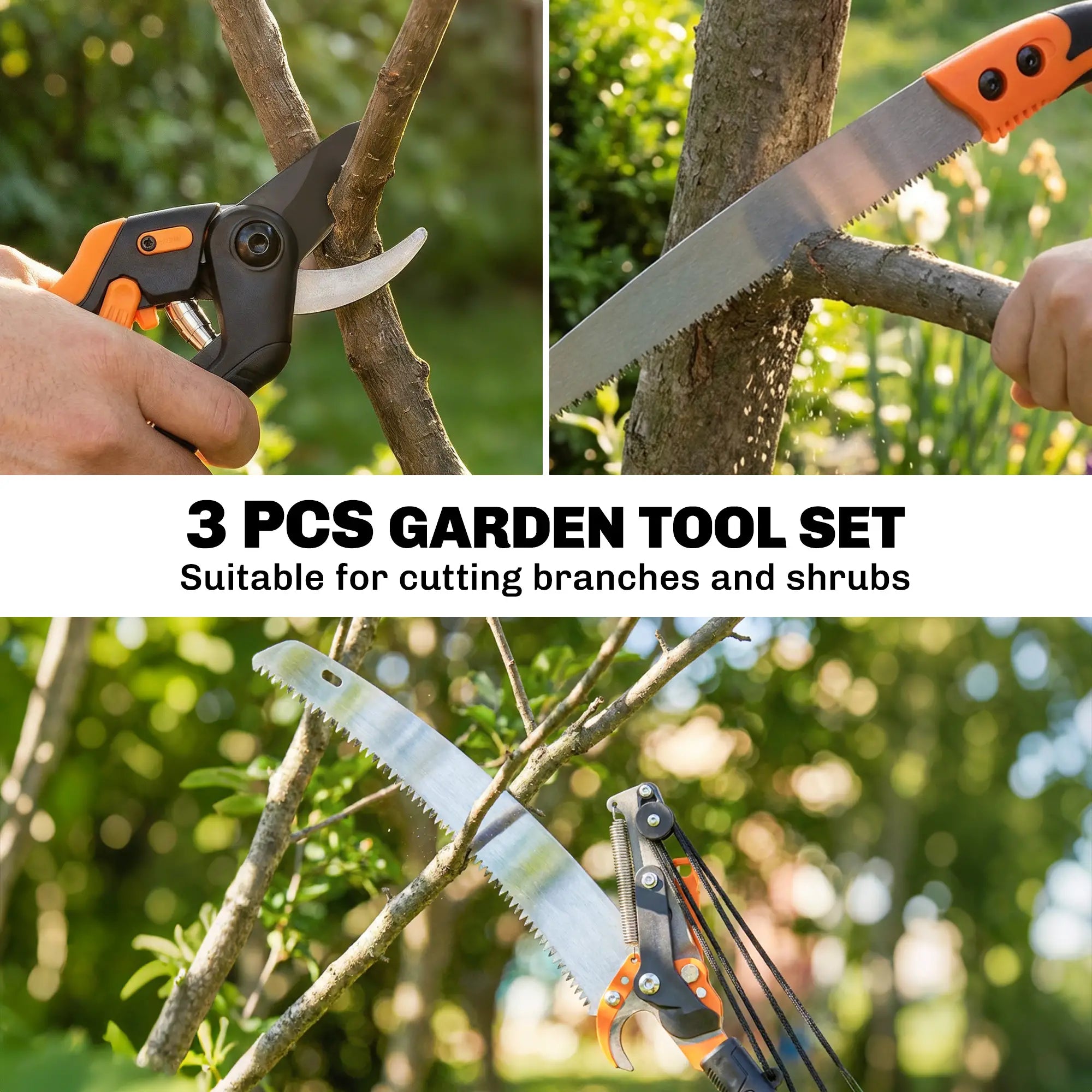 2-In-1 Manual Pole Saw, Hand Pruning Saw, 6.5ft Telescopic Pruner Garden Accessories at Gallery Canada