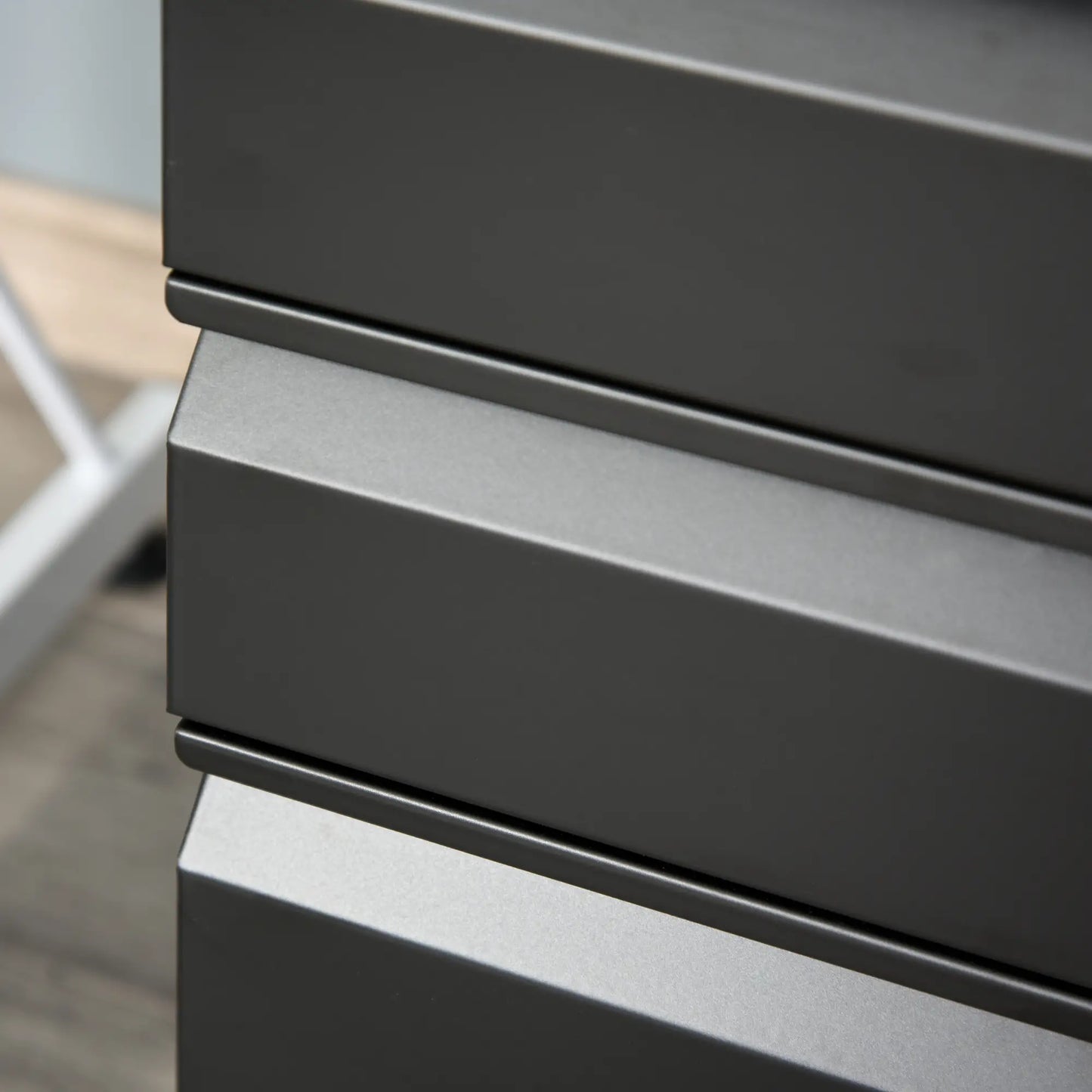 3 Drawer Lockable Filing Cabinet on Wheels, Legal Letter A4, Black Office Cabinets & Cupboards at Gallery Canada