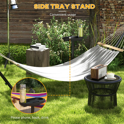 10' Hammock Stand With Side Tray, Steel Frame, Black Hammock Stands at Gallery Canada