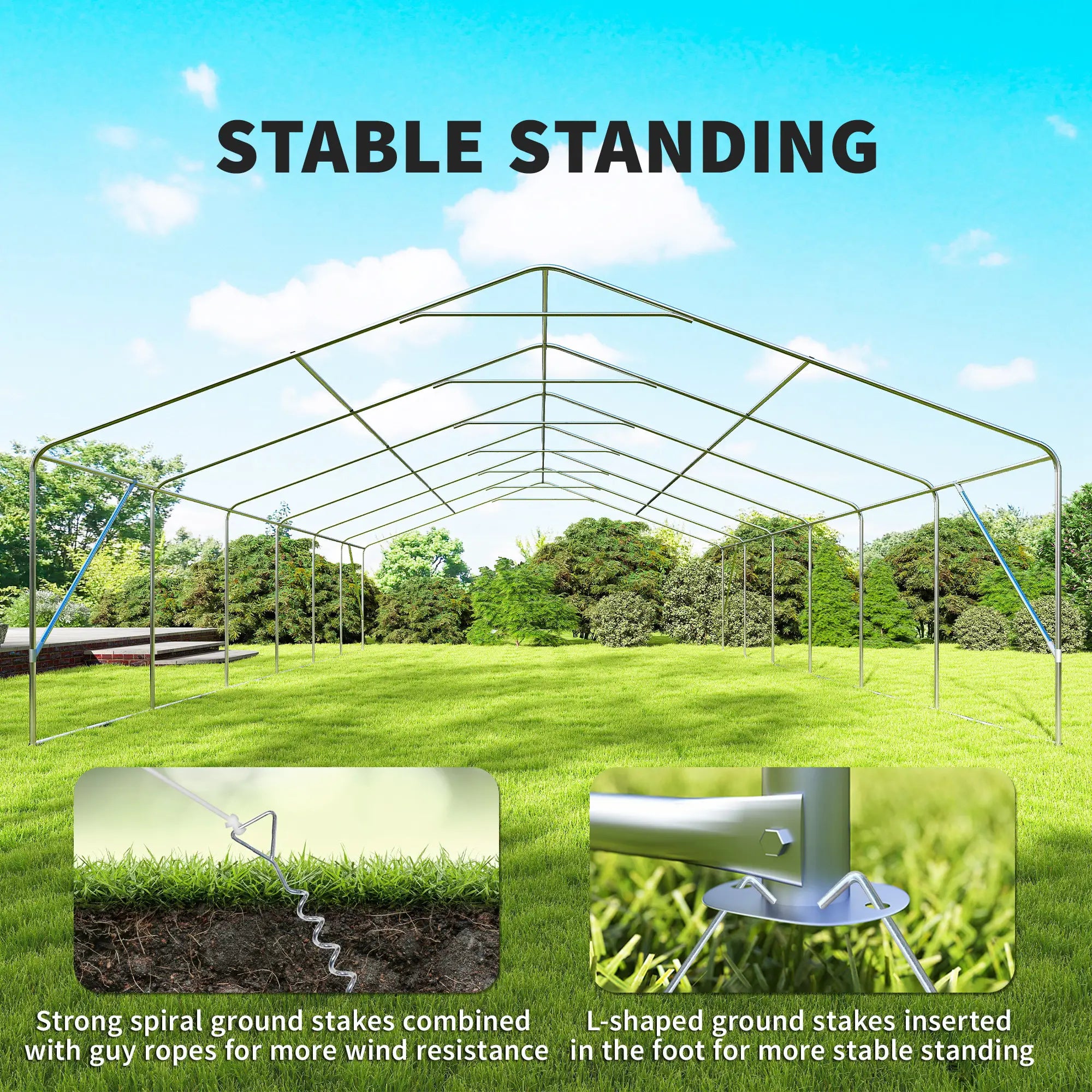 23' x 39' Party Tent, Heavy Duty Outdoor Canopy Shelter, White Canopy Tents at Gallery Canada