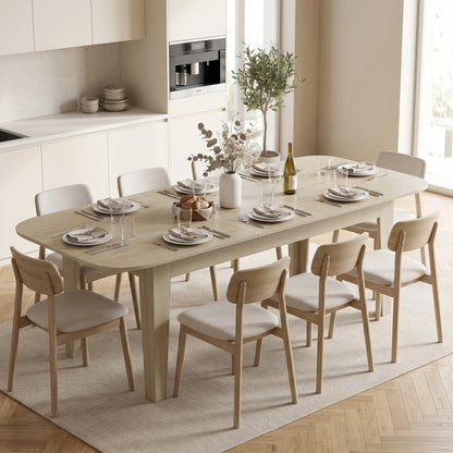 Extendable Oval Dining Table, 4-6, Oak