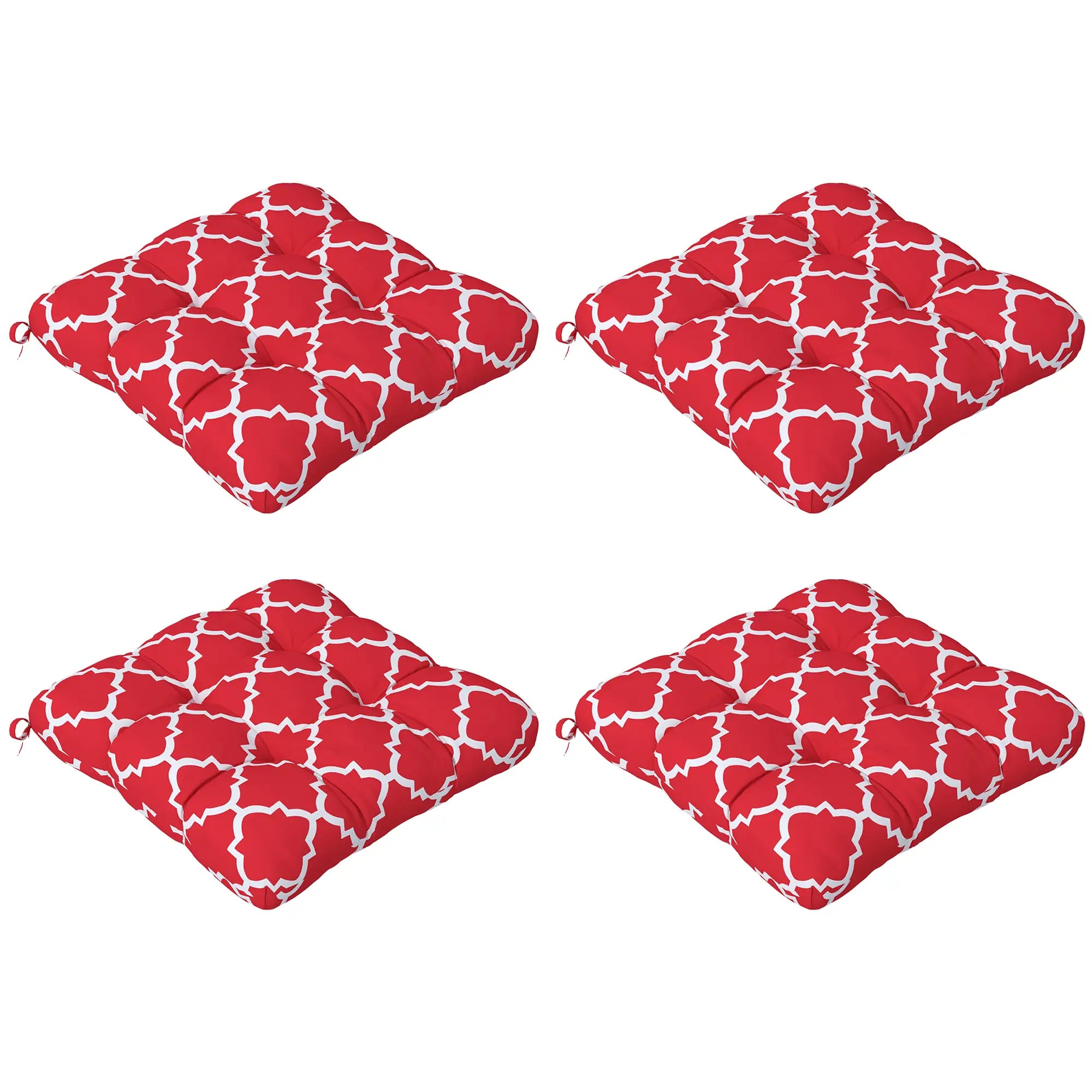 4-Piece Seat Cushion Pillows, Patio Chair Cushions with Ties, Indoor Outdoor Patio Chair Cushions at Gallery Canada