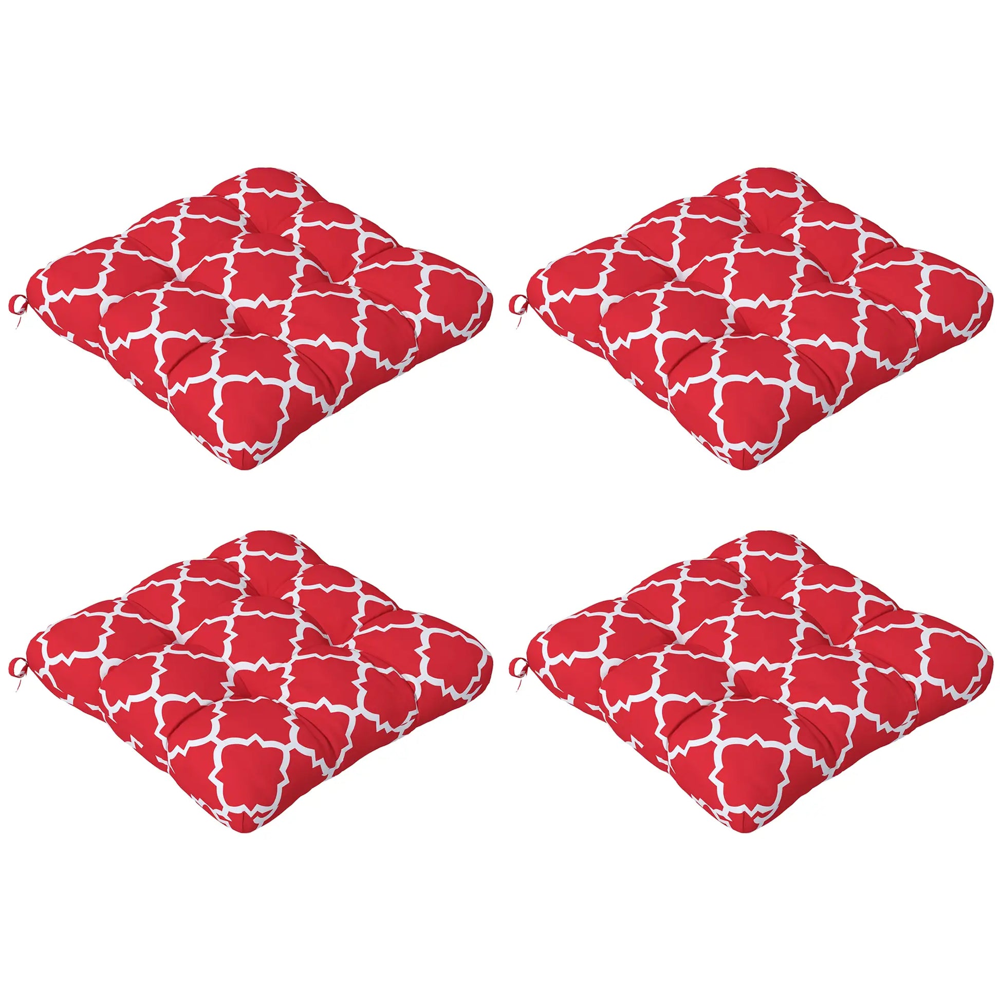 4-Piece Seat Cushion Pillows, Patio Chair Cushions with Ties, Indoor Outdoor Patio Chair Cushions at Gallery Canada