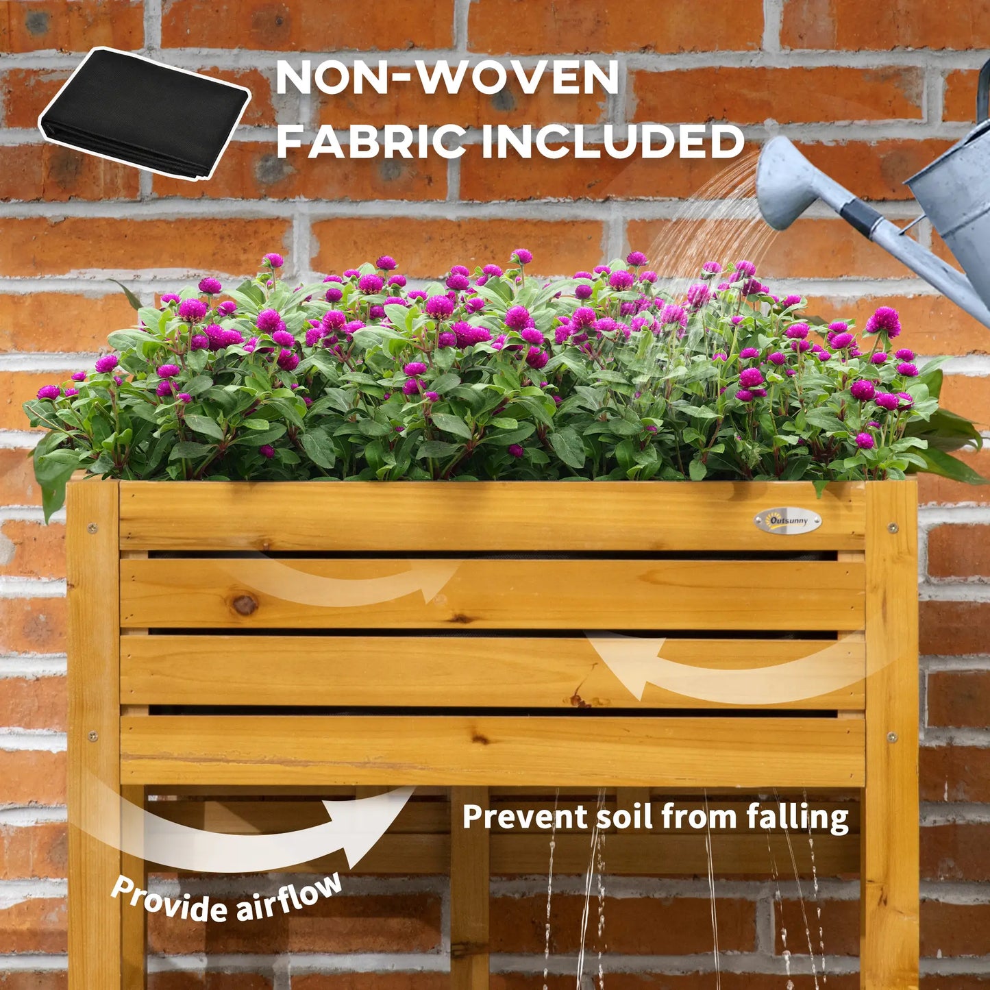 Raised Garden Bed, Folding Side Table, Elevated Wood Planter Box, Patio, Balcony Raised Garden Beds at Gallery Canada