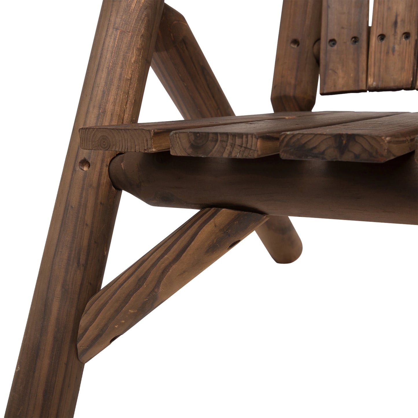 Wood Adirondack Patio Chair Bench, Center Coffee Table, Carbonized Outdoor Benches at Gallery Canada