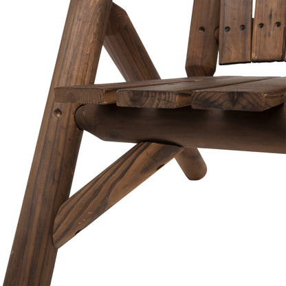 Wood Adirondack Patio Chair Bench, Center Coffee Table, Carbonized Outdoor Benches at Gallery Canada