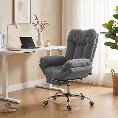 Criss Cross Chair With Wheels, Waterfall Armrests, Dark Grey, Dark Grey