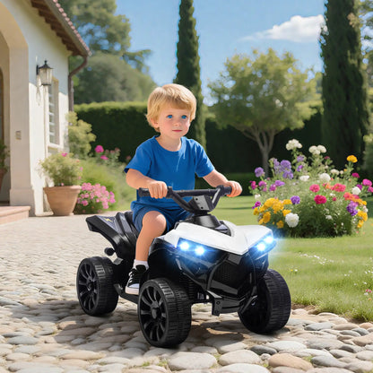 6V Kids ATV, 4 Wheeler Ride On Car, White Electric Ride-On Toys at Gallery Canada