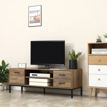 TV Stand for 50 Inches, Cabinet with Door, Storage, Drawers, Steel Legs TV Stands at Gallery Canada