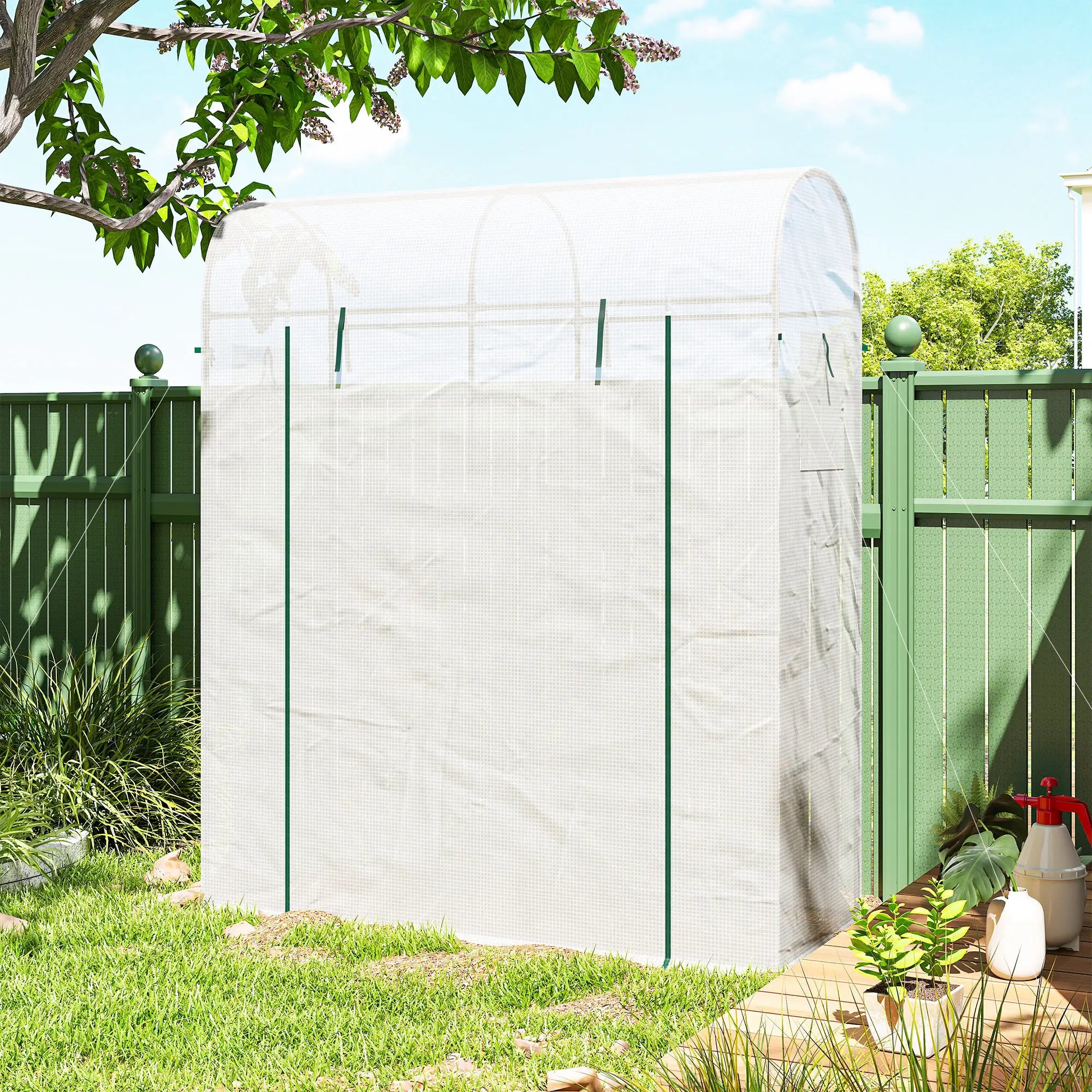 Mini Greenhouse, Portable Garden House, 6' x 2' x 6.6', White Portable Greenhouses at Gallery Canada