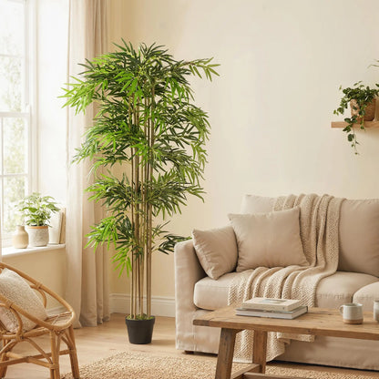 6FT Artificial Bamboo Tree, Fake Plant, 1530 Leaves, Green Artificial Trees at Gallery Canada