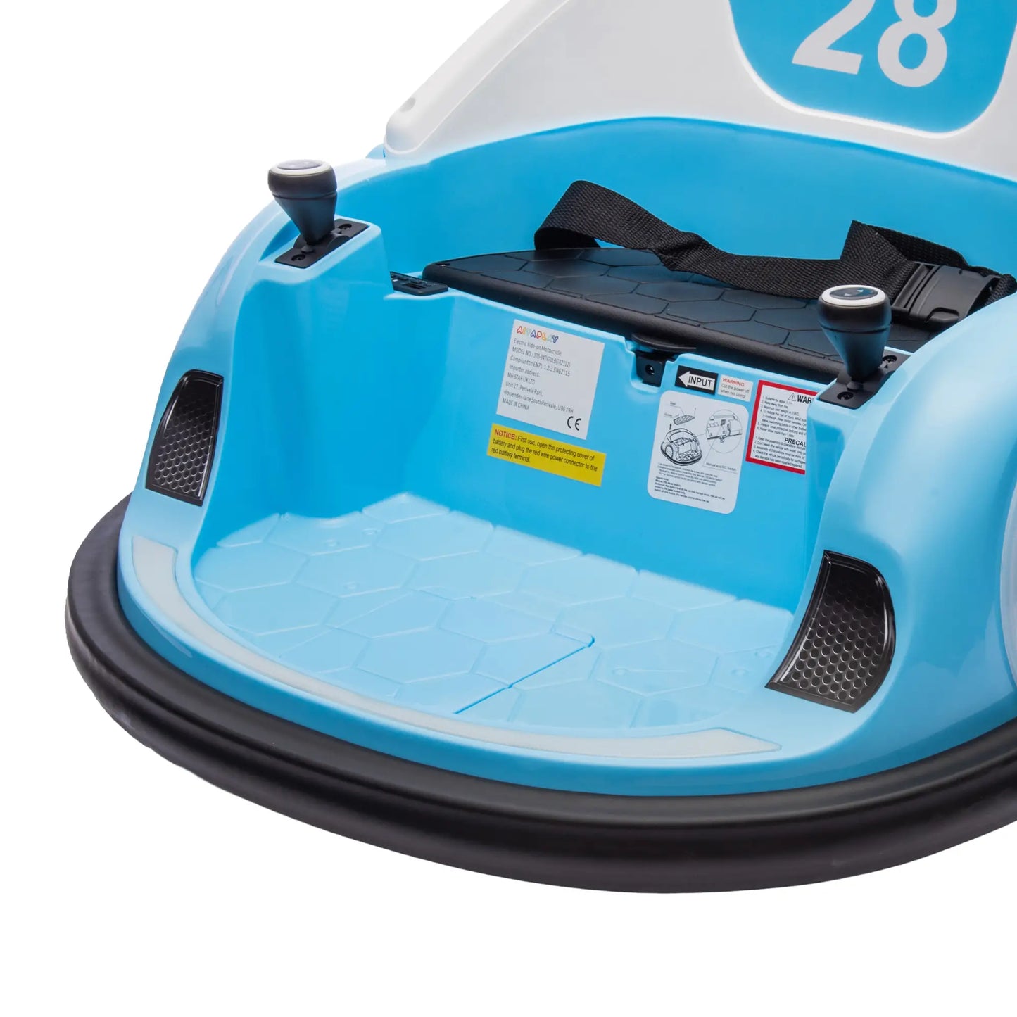 12V Toddler Bumper Car, 360 Remote Control, Lights Music Horn, 1.5-5 Years, Light Blue Electric Toy Cars at Gallery Canada