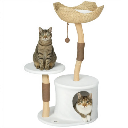 40 Inch Real Wood Cat Tree, Large Adult Cats, Scratching Posts, Condo, Perch Cat Trees at Gallery Canada