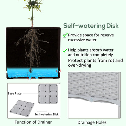 2 Piece Raised Garden Bed, PP Flower Bed, Vegetable Herb Grow Box, Light Grey Raised Garden Beds at Gallery Canada