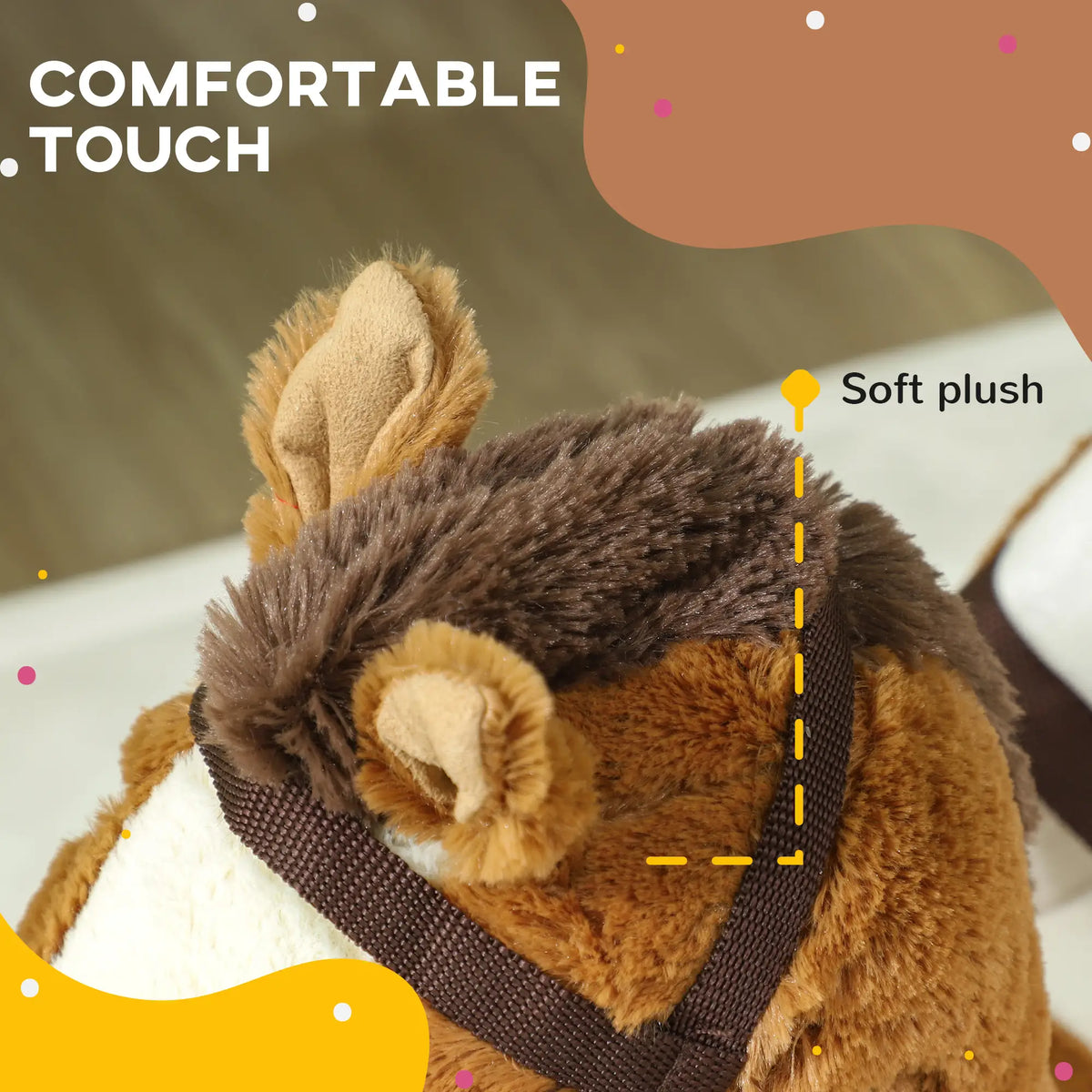 Plush Baby Rocking Horse, Animal Rocker for Toddlers 18-36 Months Rocking Horses at Gallery Canada
