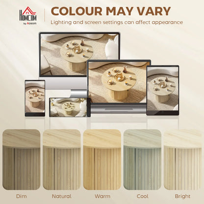 31.5" Round Coffee Table, Natural Wood Center Table Coffee Tables at Gallery Canada