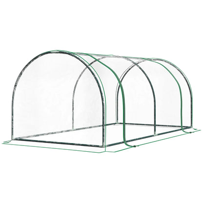 6' x 3' x 2.6' Mini Greenhouse, Portable, Zippered Doors, Clear Mini Greenhouses at Gallery Canada