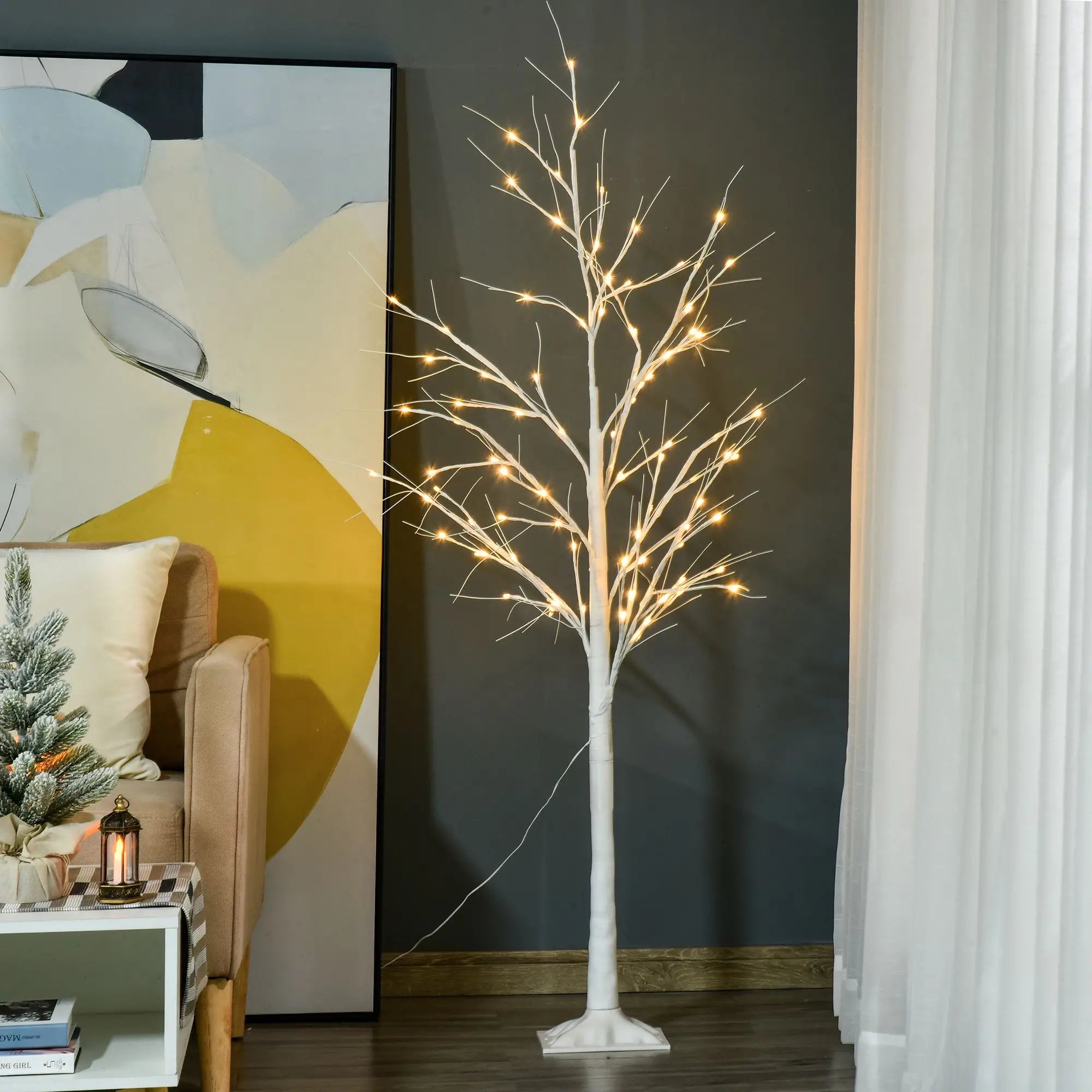5FT Garden Birch Tree Light, 58 Warm LEDs, 8 Modes, Indoor Outdoor Artificial Tree Light at Gallery Canada