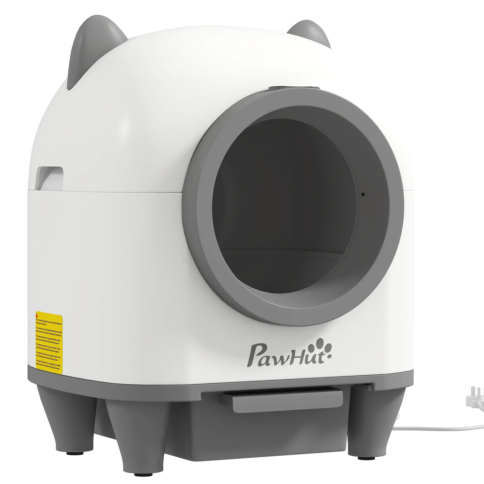 Automatic Cat Litter Box, App Control, Odor Isolation, Safety Protection Cat Litter Box Enclosures White, Grey at Gallery Canada