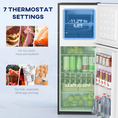 Double Door Mini Fridge, 4.6 Cu.Ft, Freezer, Thermostat, Black Small Kitchen Appliances at Gallery Canada