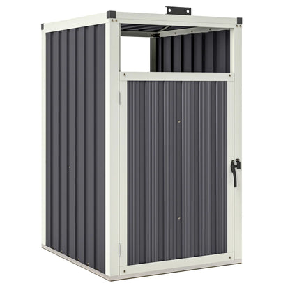 Lockable Outdoor Storage Shed, Single Garbage Bin, Galvanized Frame, Dark Grey Sheds at Gallery Canada