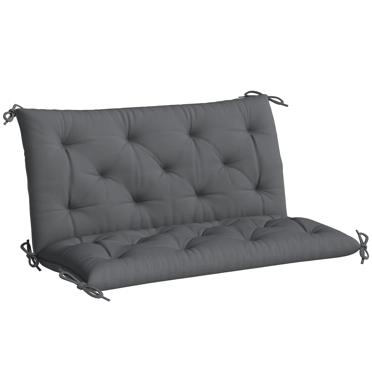 Porch Swing Cushion With Backrest, 2 Seater, Dark Grey, 39.4" x 38.6", dark grey Patio Chair Cushions Dark Grey at Gallery Canada