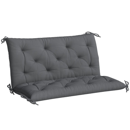 Porch Swing Cushion With Backrest, 2 Seater, Dark Grey, 39.4" x 38.6", dark grey Patio Chair Cushions Dark Grey at Gallery Canada