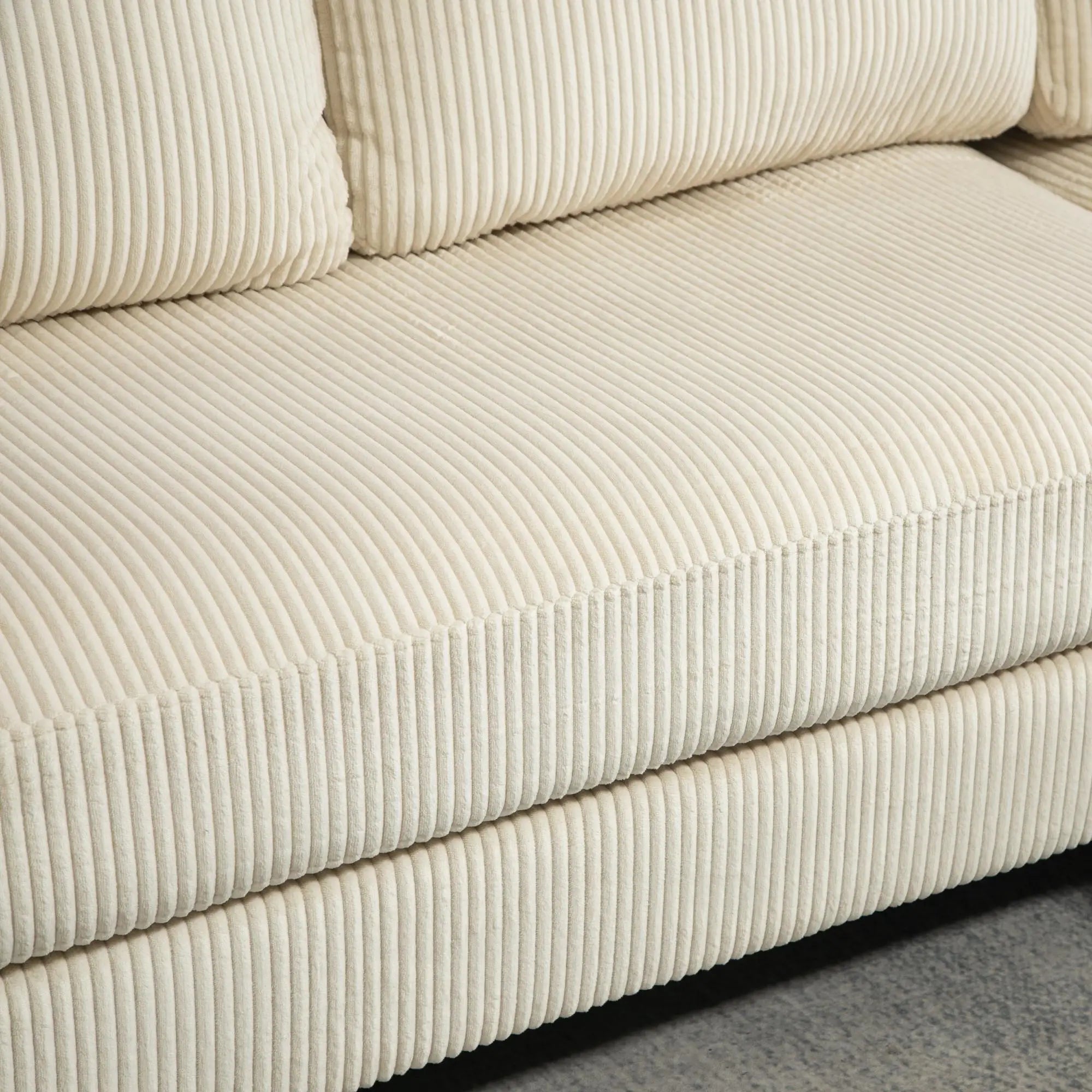 L Shaped Sofa with Chaise Lounge, Spring Cushion, Beige Sofas & Reclining Chairs at Gallery Canada