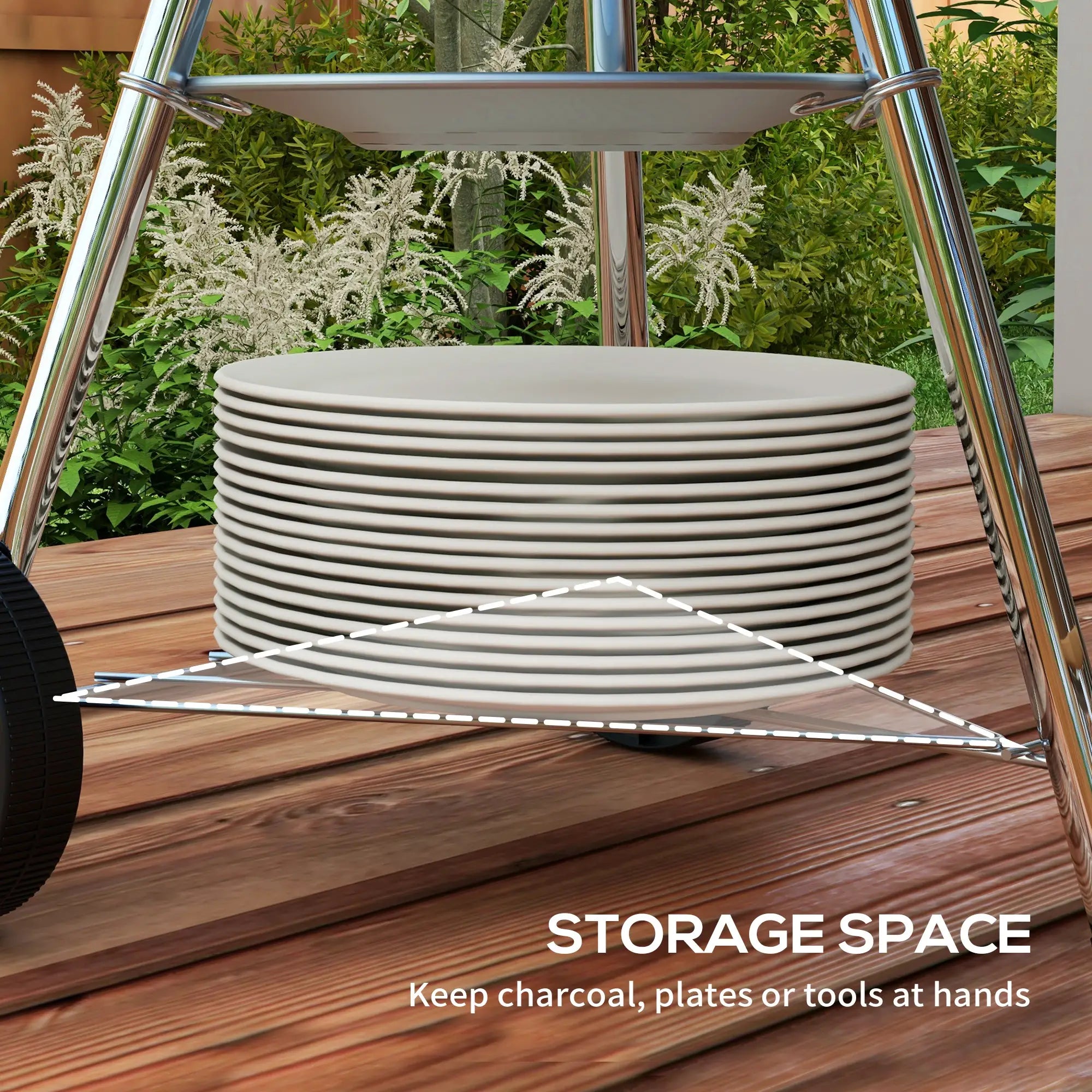 Portable Charcoal BBQ Grill, Steel Outdoor Cooker With Lid, Black Charcoal BBQ Grils at Gallery Canada