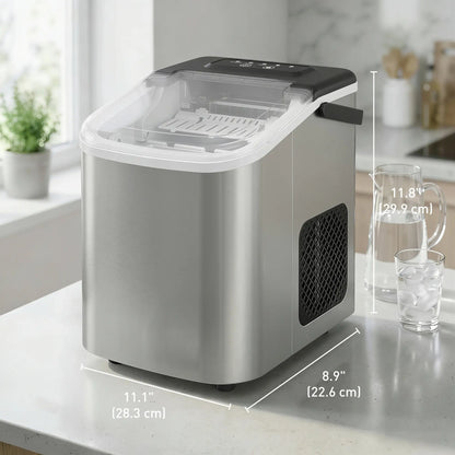 Portable Ice Maker, Self-Cleaning, 2 Bullet Ice Sizes, Silver Small Kitchen Appliances at Gallery Canada