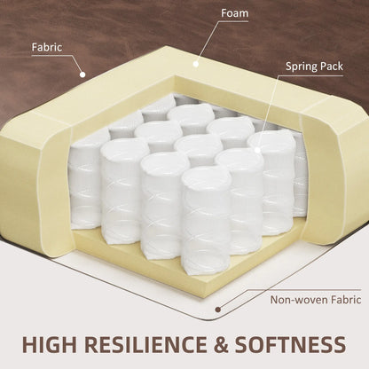 Faux Leather Armchair, Modern Accent Chair, Thick Padding, Brown Accent Chairs at Gallery Canada